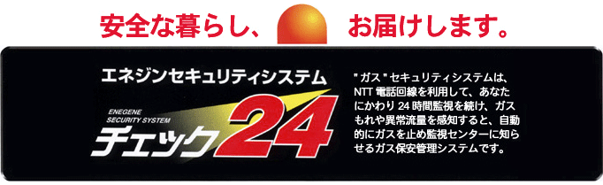 安全な暮らし、お届けします。エネジンセキュリティシステムチェック24